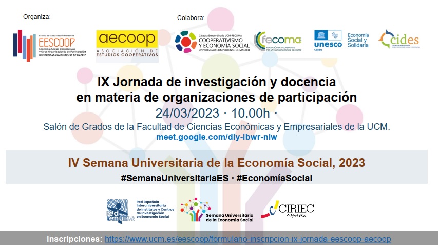 IX Jornada de Investigación y Docencia en materia de empresas de participación